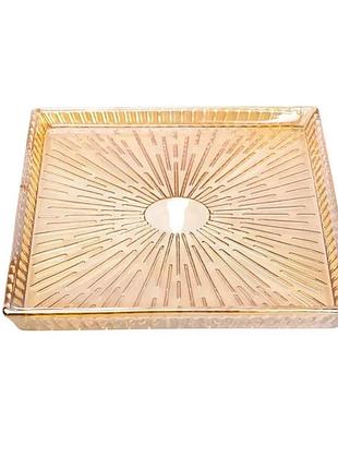 Блюдо для закусок стеклянное 24,5*20,5*2 см прямоугольное hp-yh-54