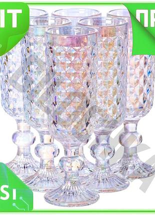 Ve набор бокалов для шампанского new version 6 штук 160 мл хамелеон стеклянные бокалы для игристых вин n6w_ver