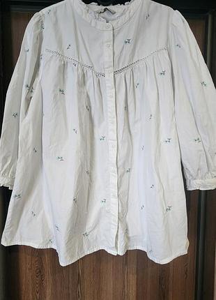 Блуза прошва коттон ,блузка ,рубашка .