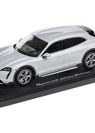 Porsche taycan 4s cuv resin — ice grey metallic / basalt black — 1:18