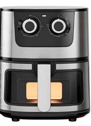 Аерогриль rainberg rb-2269 4200w аерофритюрниця безмасляна для приготування без олії 8 л