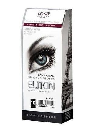 Фарба для брів та вій elitan №10 чорний 200 мл.