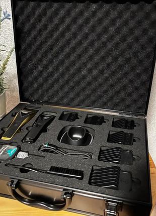 Машинка для стрижки vgr v-015 аккумуляторная беспроводная профессиональная pt-968 6 насадок
