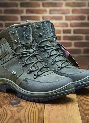 Зимові ботинки хижак winterfrost до -25 олива гідрофобна шкіра мембрана міцна підошва розміри 36-47 dm-11