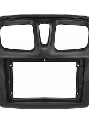 ☛☇переходная рамка 9" black lesko для renault sandero logan 2013-2020 установка мультимедиа переходник ve-33