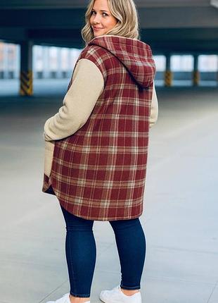 Кофта утеплена в клетку 6