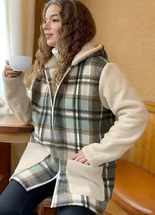 Кофта утеплена в клітинку 4