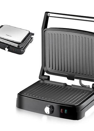 Гриль контактний sokany sk-204 електричний для приготування сендвічів м'яса овочів 2000 вт антипригарний ve-33