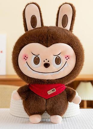 Игрушка лабубу платок коричневая 40 см