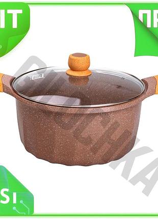 Ve алюминиевая кастрюля 11л с new version антипригарным покрытием 32 см. для газовых электрических инд n6w_ver