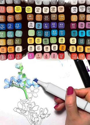 Набір скетч маркерів 80, двосторонні маркери на спиртовій основі, набір скетч маркерів для малювання hb-73