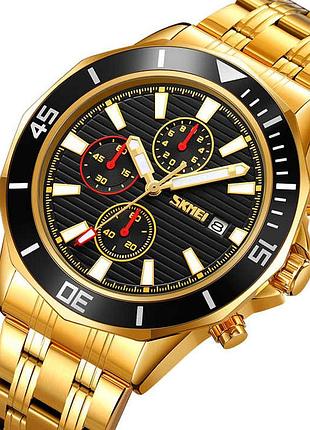 Годинник наручний чоловічий skmei 9335gdbk jq-90