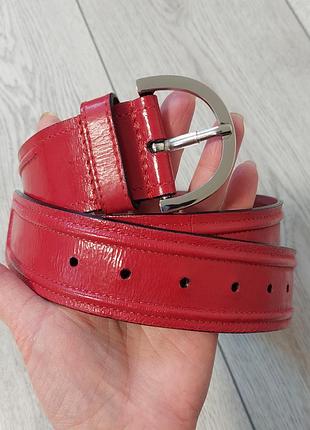 Стильный красный кожаный ремень autograph marks &amp; spencer