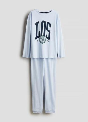 8-10/10-12/12-14/14+ р h&m новий фірмовий трикотажний комплект домашній костюм піжама los angeles