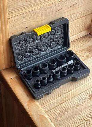 Набір інструментів для видалення ударних болтів та гайок, 14 шт. nut extractorand es-14