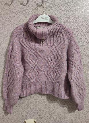 Теплый свитер на девочку на 8-9 лет
