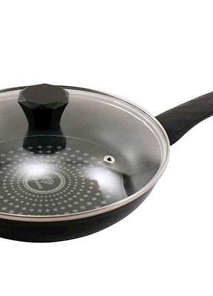 Сковорода с крышкой 26см qd-d326 -l h=5,2см алюм. diamond тм zauberg