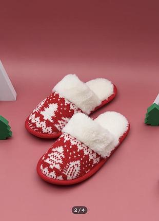 Тапочки новорічні різдвяні теплі