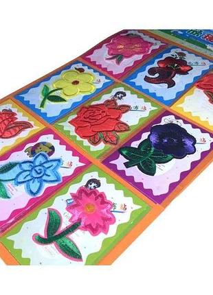 Аппликация для одежды нашивка no106 цветы 9шт/6х7см тм китай