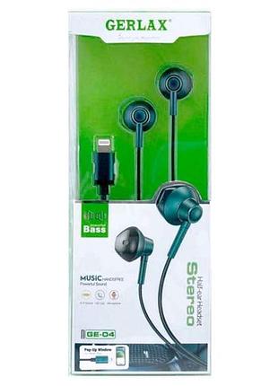Наушники hands free ge-04 iphone lightning тм gerlax