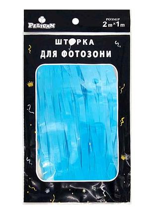 Шторка для фотозони макарун 1х2м блакитний #123 тм pelican