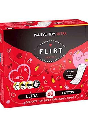 Прокладки ежедневные slim cotton - в инд.упаков. 60шт big pack тм fantasy flirt