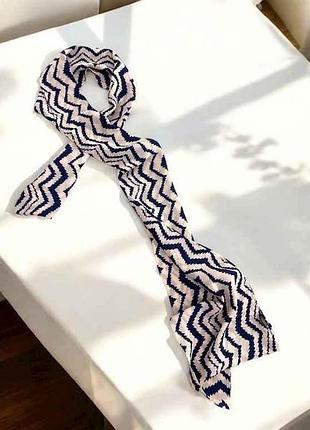 Шарф бежевий шифон м.471-1/35 р.20*1,5см тм sp