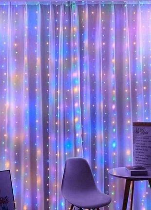 Гирлянда 400led 3*2,8м (цветное свечение) 9241288 тм украина