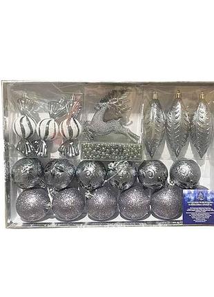 Набор елочных украшений фиолет 25шт/наб r90668 тм stenson