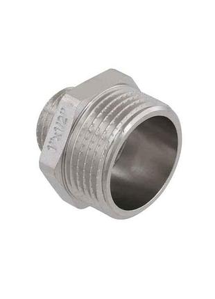 Ниппель латунь, зз, dn25х15, 1 х1/2, никель, np0301 тм raftec