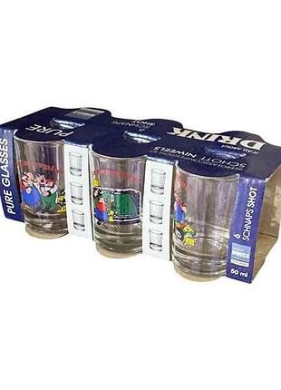 Набор рюмок 6шт козаки 50мл тм valentin