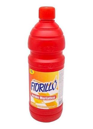 Средство для чистки ванных комнат 1л бутылка acido muriatico с соляной кислотой тм fiorillo