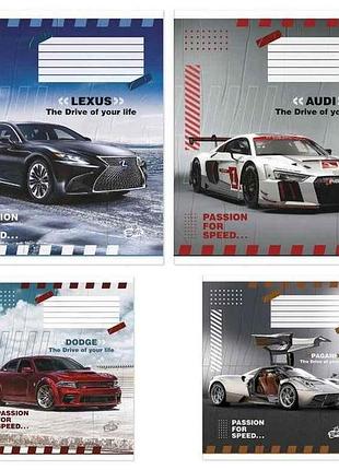 Тетрадь в клетку 96арк. 10шт/уп оф.#тв-17 no2321 страсть в скорости тм бриск