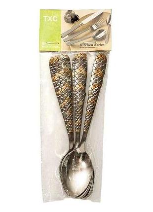 Ложка столова чешуя 2600 (6шт/уп) тм china