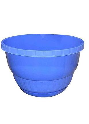 Горшок подвесной для цветов с поддоном 18см без подвески 2л синий тм адампласт