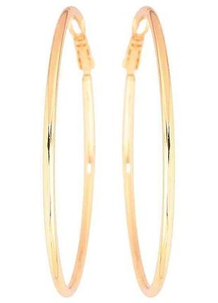 Серьги позолота 18k кольца конго «декоративный узор» ø 5.5см 270625 тм xuping