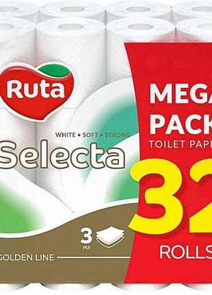 Туалетная бумага 32шт 3слоя selecta тм ruta
