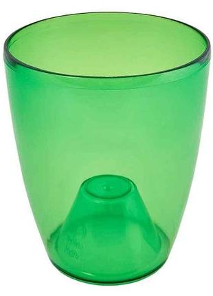 Горшок для цветов 5,7л орхидея 20*24 зеленый прозрачный тм алеана