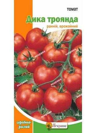 Томат середньорослий дика троянда (20 пачок) 0,1г тм яскрава