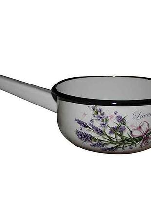 Ковш эм. 1,5л /2 без крышки букет лаванды (сиреневый) (i21082/2) тм idilia