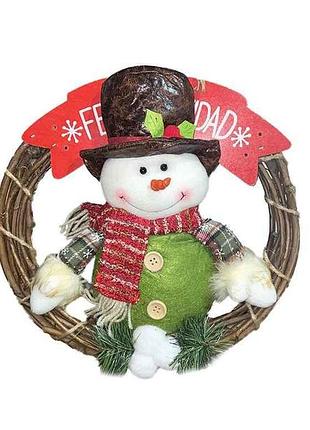 Фігурка-підвіска новорічна snowman 30.5см m17242 тм stenson