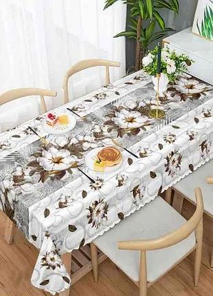 Скатерть 3-х слойная на тканевой основе sts5188-1 1,37х1,5м тм dariana