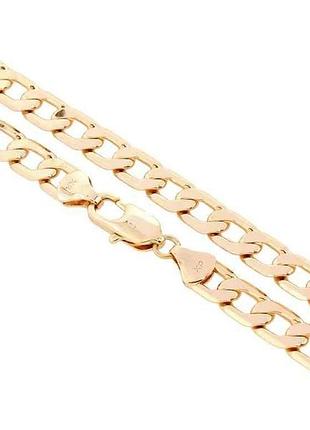 Цепочка позолота 18k плетение панцирная длина 55см х 7мм 217825 тм xuping