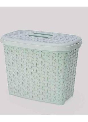 Корзина с крышкой 2,5л 140 x 205 x160мм светло-фисташковая тм diomedea