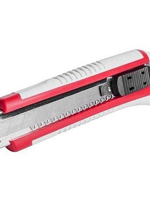 Нож прорезной с 3-мя отломным лезвием 18мм, металлическая направляющая, противоскользящий