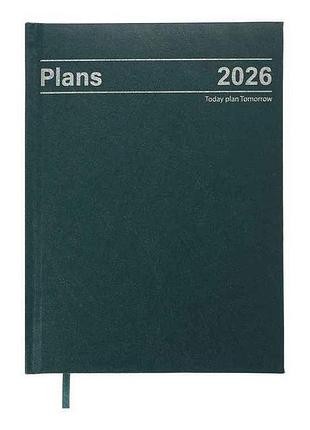 Ежедневник а5 датов. 2026 style зеленый бумвинил/поролон тм buromax