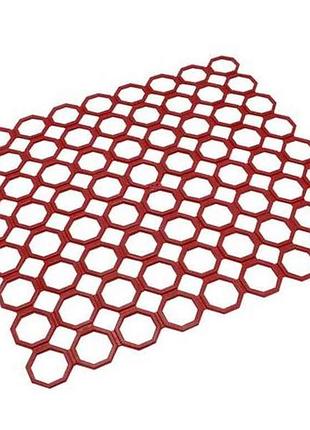 Решетка пластиковая для мойки 270*305мм красная 9240775 тм юнипласт