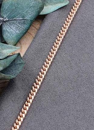 Браслет на руку панцирний заокруглений 41343 3мм позолота ро тм xuping