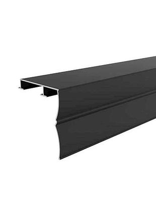 Карниз алюмінєвий 3м чорний пас-2445 43х45 матовий (комплект) тм alupro