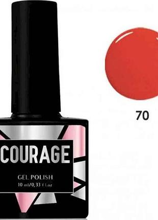 Гель-лак 10мл для ногтей no070 коралловый тм courage